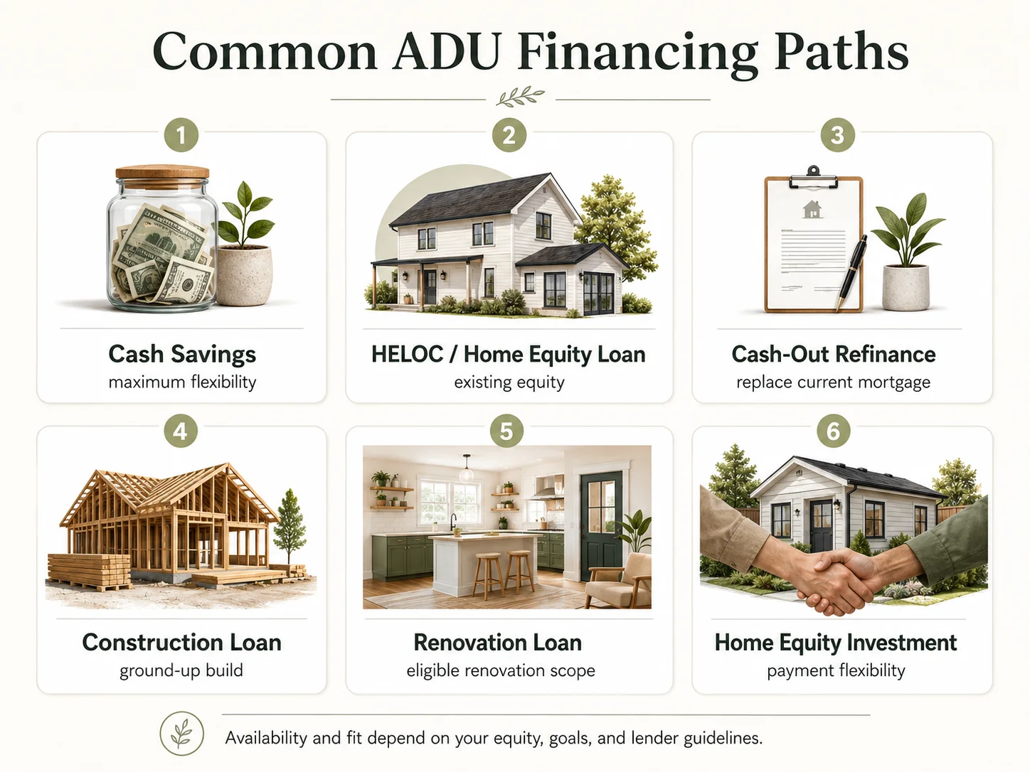 Common ADU financing paths for Escondido homeowners in 2026