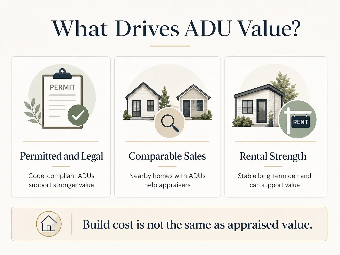 FHFA Uniform Appraisal Dataset: California single-family purchase appraisals 2023 median — $1,064,000 with ADU vs $715,000 without (raw median, not causal lift)