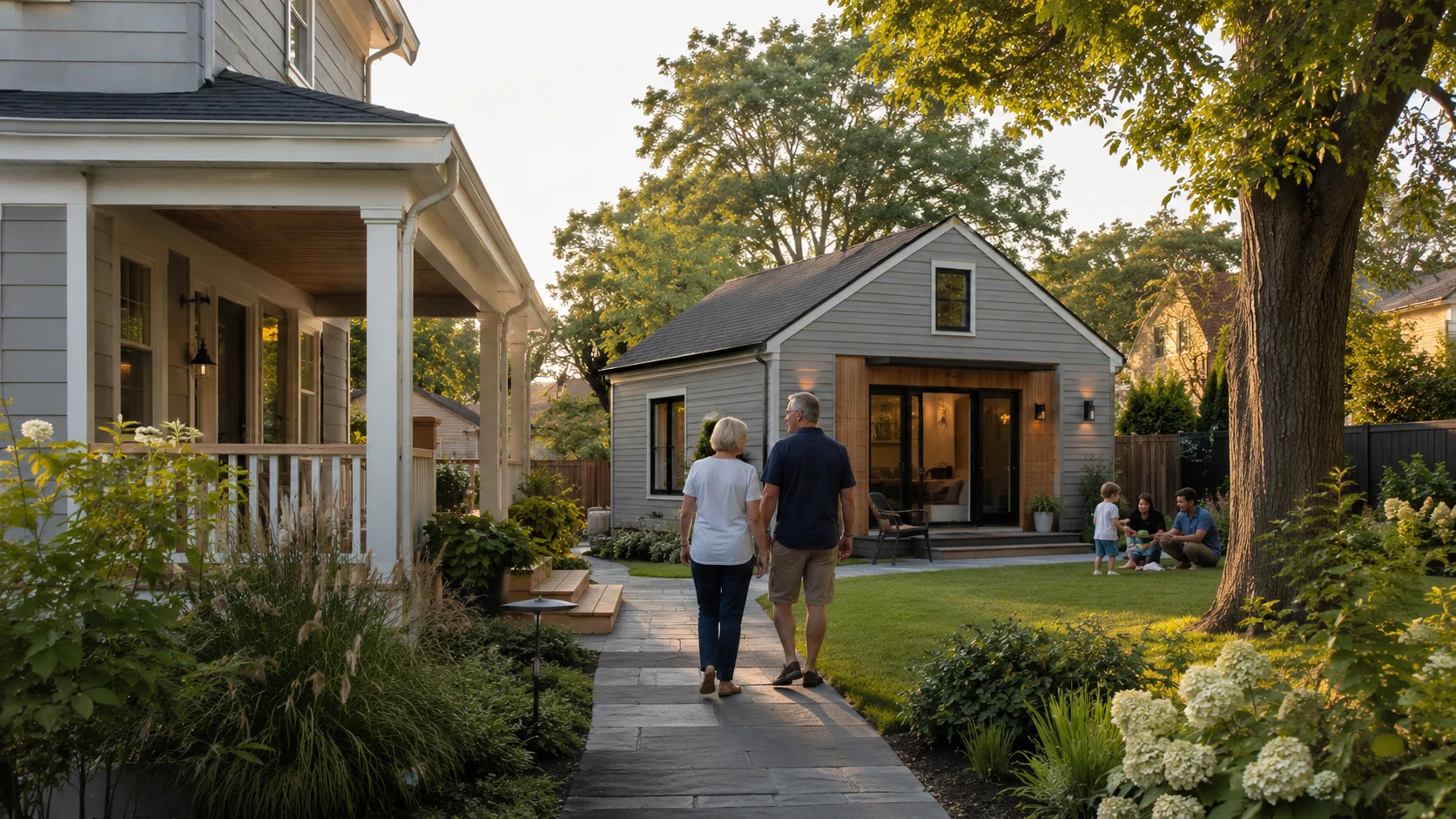 Detached ADU behind a New York single-family home