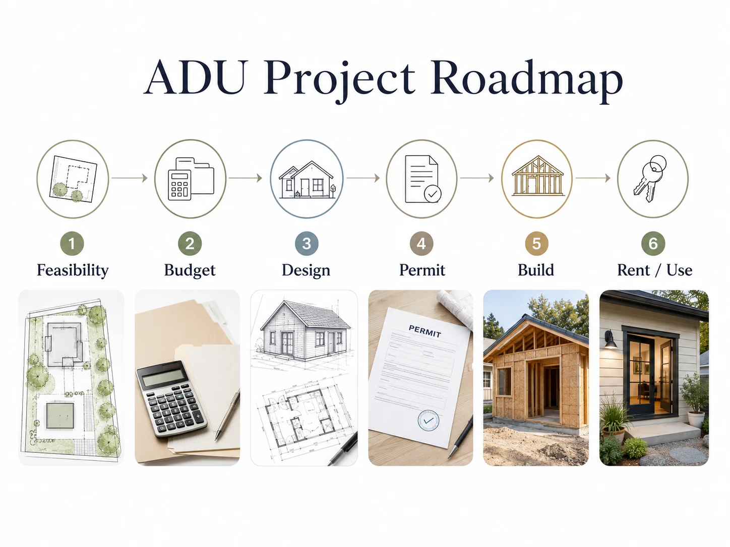 ADU Project Roadmap: six steps from feasibility to rent or use