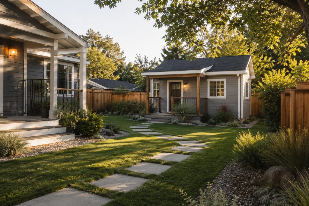 Well-maintained backyard ADU on an investment rental property — financing and cash-flow planning for investors.