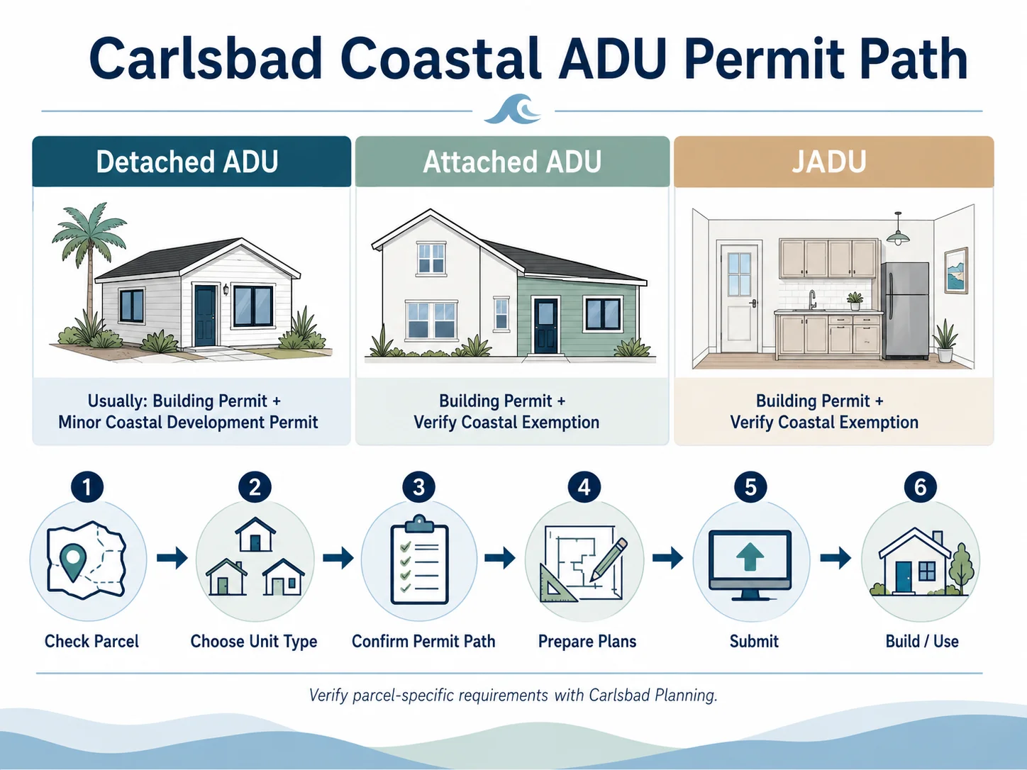 Week-by-week timeline for a typical clean Carlsbad coastal ADU project