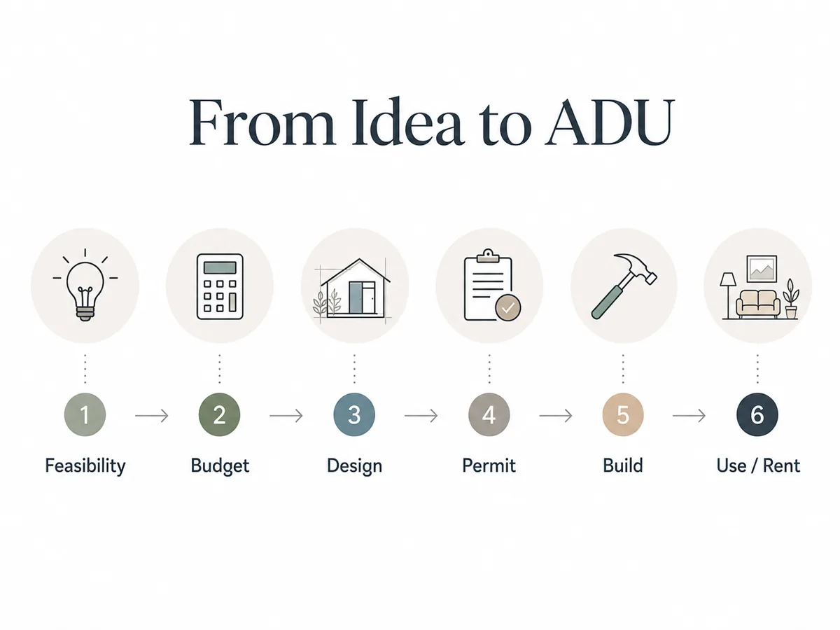 From idea to ADU \u2014 the Carlsbad pre-approved ADU plan application process, from feasibility through certificate of occupancy.
