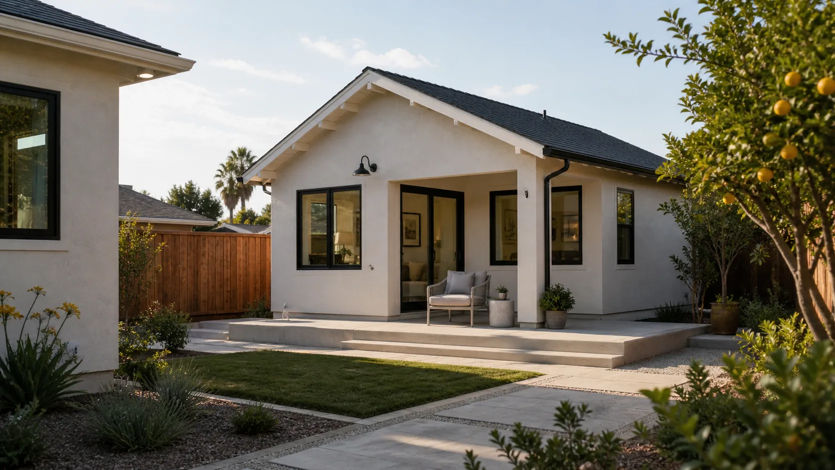 Detached accessory dwelling unit in a Chula Vista, California residential neighborhood.