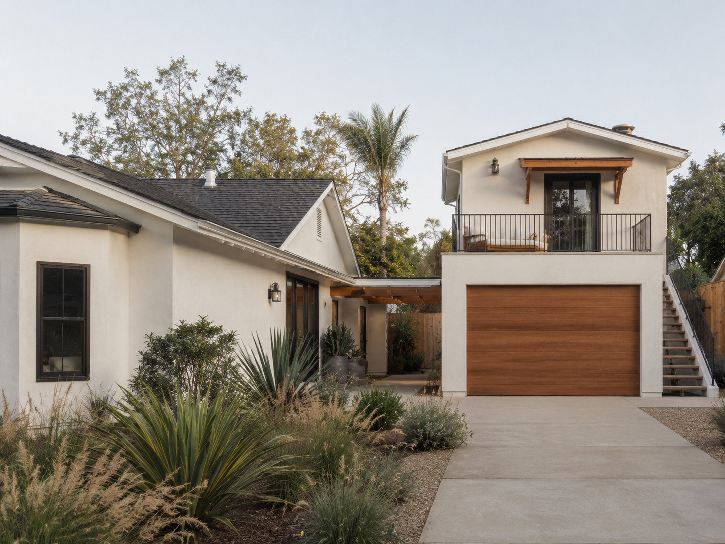 ADU above existing garage on a coastal Encinitas lot