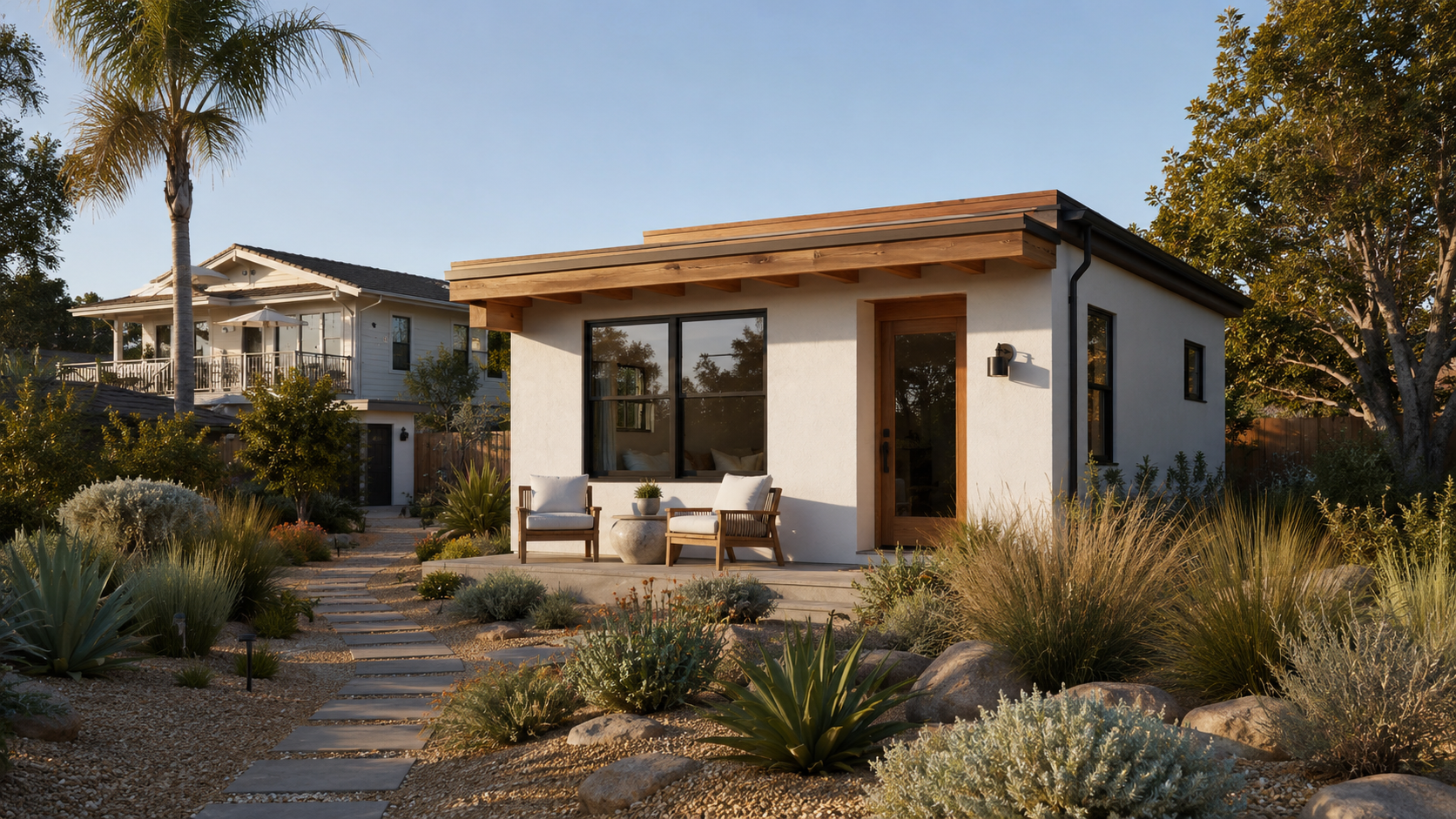 A typical detached ADU on an Encinitas inland-coastal lot