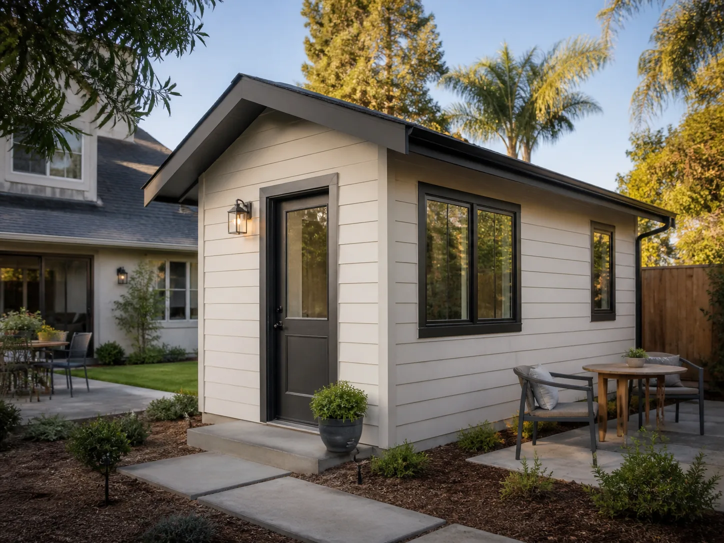 Completed compact detached ADU unit in Escondido, California