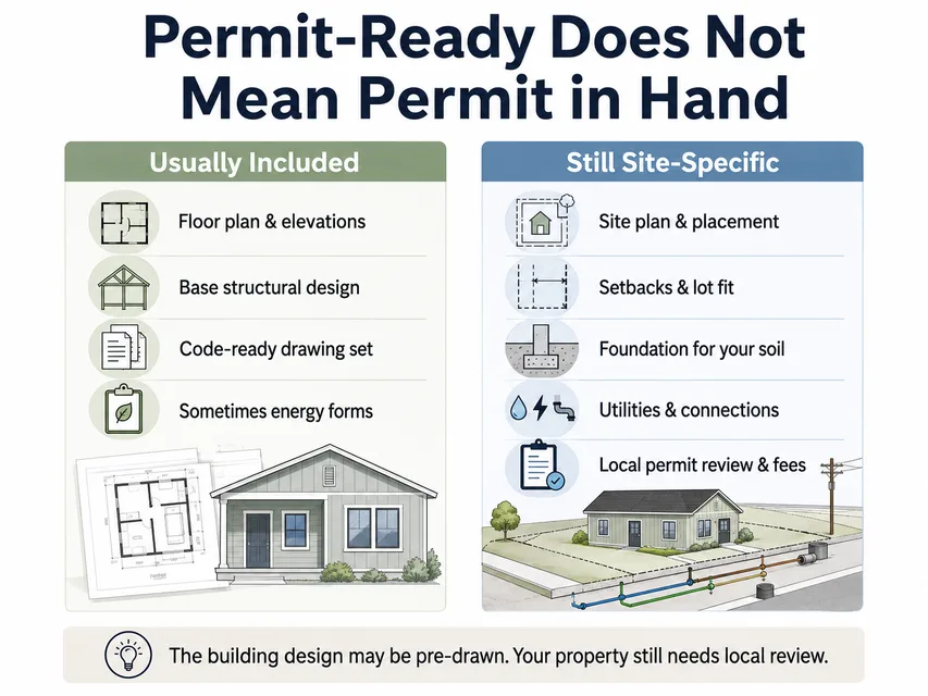 Permit-ready vs pre-approved vs pre-permitted ADU plans explained.