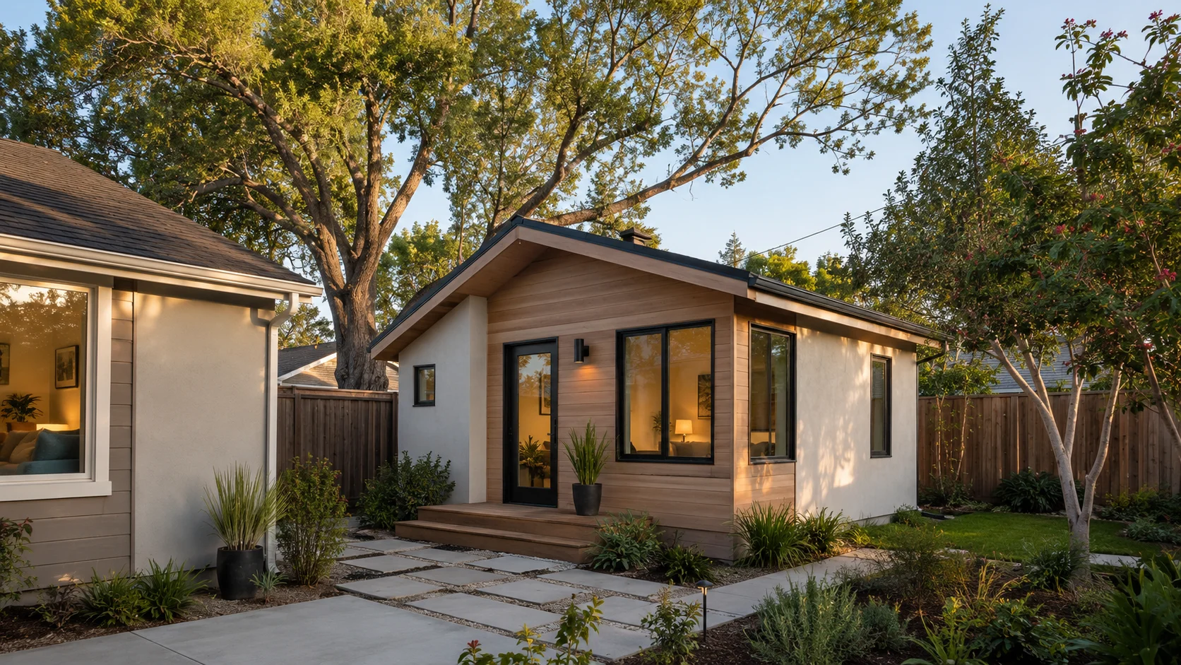 Pre-approved detached ADU in a San Jose backyard