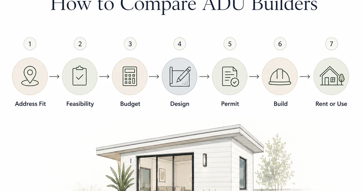 How to compare ADU builders — 7 verification steps before signing with SnapADU or Acton ADU