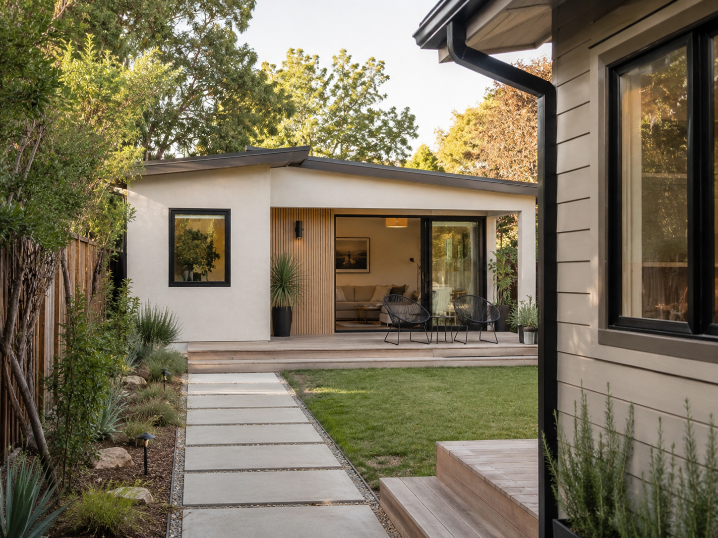 Example SnapADU completed detached ADU in San Diego County, exterior view