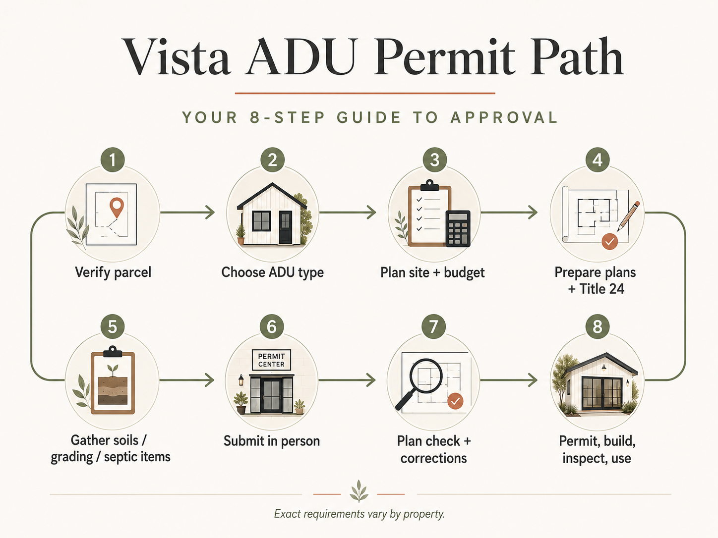 Vista ADU Permit Path \u2014 8-step guide from parcel verification to certificate of occupancy